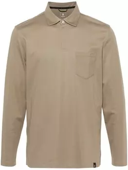 Boggi Milano рубашка поло из ткани пике, коричневый