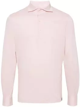 Boggi Milano рубашка поло с длинными рукавами, розовый