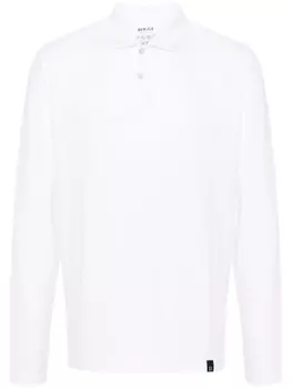 Boggi Milano рубашка поло с длинными рукавами, белый
