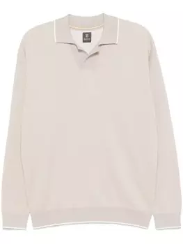 Boggi Milano рубашка поло с разрезом, коричневый