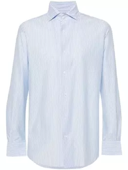 Boggi Milano рубашка в вертикальную полоску, синий