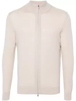Boggi Milano шерстяной джемпер на молнии, нейтральный цвет