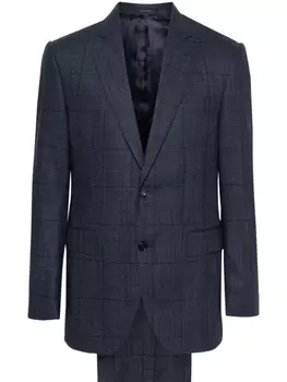 Boggi Milano шерстяной костюм с однобортным пиджаком, синий
