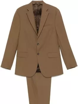 Boggi Milano шерстяной костюм с однобортным пиджаком, коричневый