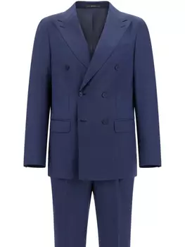 Boggi Milano шерстяной костюм с узором, синий