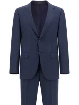 Boggi Milano шерстяной костюм с узором, синий