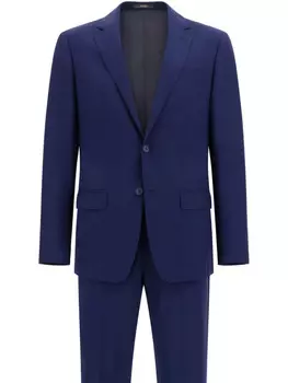 Boggi Milano шерстяной костюм в клетку Prince of Wales, синий