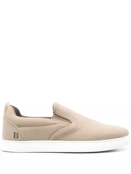 Boggi Milano слипоны с логотипом, нейтральный цвет