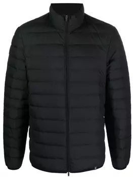 Boggi Milano стеганая куртка на молнии с нашивкой-логотипом, черный
