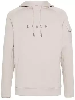 Boggi Milano толстовка с капюшоном из джерси с логотипом, нейтральный цвет