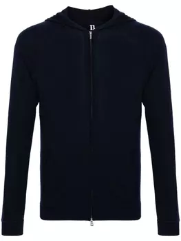 Boggi Milano трикотажное худи на молнии, синий