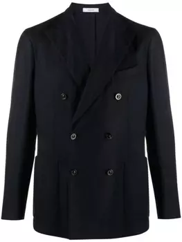 Boglioli двубортный пиджак из смесовой шерсти, синий