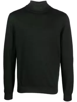 Boglioli джемпер из необработанной шерсти с высоким воротником, зеленый