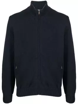 Boglioli кашемировый джемпер на молнии, синий