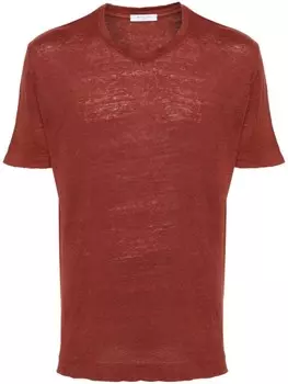 Boglioli льняная футболка, коричневый