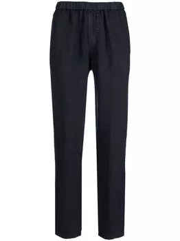 Boglioli льняные брюки прямого кроя, синий