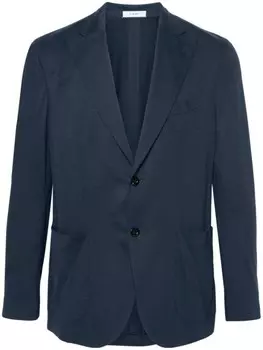 Boglioli однобортный пиджак из вирджинской шерсти, синий