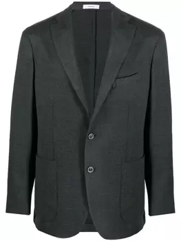 Boglioli однобортный пиджак из вирджинской шерсти, зеленый