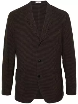 Boglioli однобортный пиджак в клетку, коричневый