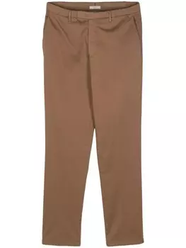 Boglioli прямые брюки со складками, коричневый