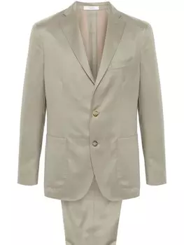 Boglioli шерстяной костюм с однобортным пиджаком, зеленый