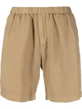 Boglioli шорты прямого кроя с эластичным поясом, нейтральный цвет