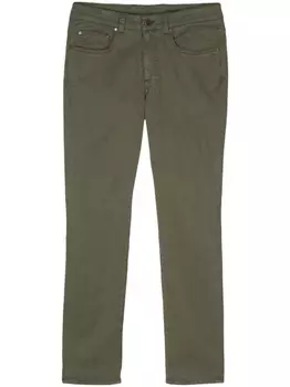 Boglioli зауженные твиловые брюки, зеленый