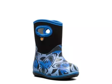 Bogs Baby Classic Rain Boot - детский, с принтом Blue Shark