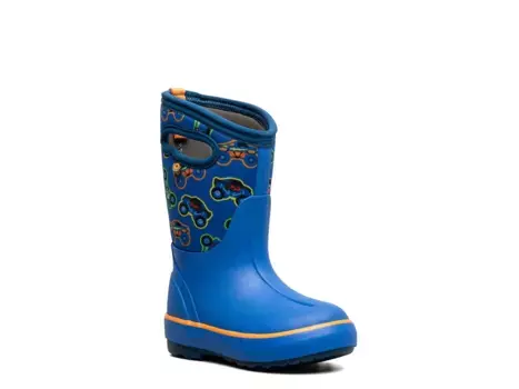 Bogs Classic II Rain Boot - Kids, синий принт Monster Truck