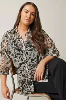 Бохо блузка с жилеткой Evans, черный