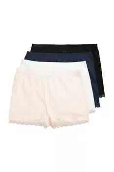 Бой-шорты Ulla Popken, цвет Light beige/Dark blue/Black/White