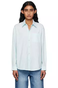 Бойфренд рубашка с логотипом A.P.C., синий