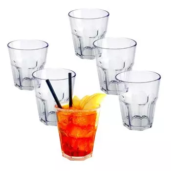 Бокал для коктейля DoimoFlair Graniti 27 мл из акрила, твердый пластик, многоразовые стаканчики, прозрачный, набор из 6 шт