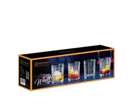 Бокал для коктейля Nachtmann Square Whiskey 345 мл, прозрачный (4 шт. в упаковке)