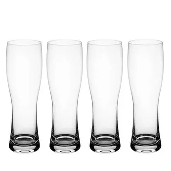 Бокал для пшеничного пива Villeroy & Boch Purismo Pilsner, набор из 4 шт, белый