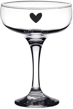 Бокал для шампанского Clayre & Eef 150 мл стеклянное сердце Clayre&Eef, прозрачный