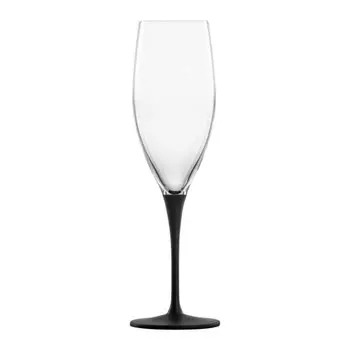 Бокал для шампанского Kaya черный с точкой для муса, высота: 235 мм / 278 мл Eisch, черный/прозрачный