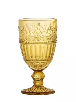 Бокал для вина Bloomingville FEYZA Желтый 14х7 см Бокал 205 мл с тиснением