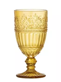 Бокал для вина Bloomingville FEYZA Желтый 17х8 см Бокал 325 мл с тиснением