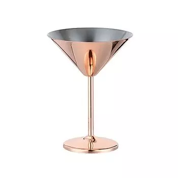 Бокал для вина из нержавеющей стали, 220 мл, с высоким основанием, изысканно интегрированный бокал для шампанского для бара, в медной упаковке, цветной Hameb, мультиколор