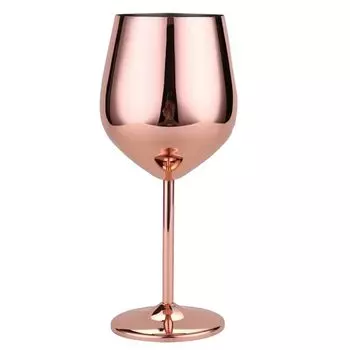 Бокал для вина из нержавеющей стали 550 мл, креативный коктейльный бокал из металла, бокал для вина, небьющийся, розовое золото winterbeauy