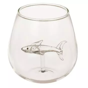 Бокал для вина из плавающей акулы Out of the blue, серый