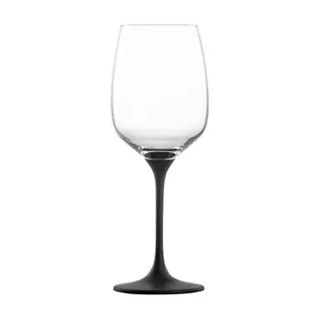 Бокал для вина Kaya чёрный белый высота: 219 мм / 420 мл Eisch, черный/прозрачный