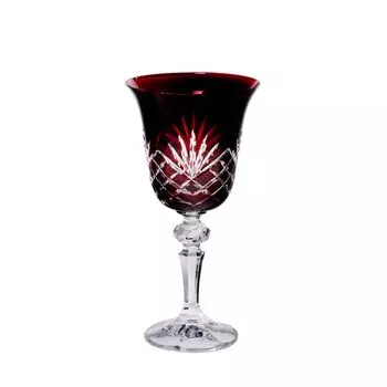 Бокал для вина Laura ручной огранки 170мл красный Cristalica GmbH