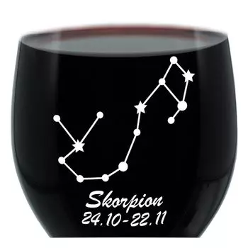 Бокал для вина Leonardo 400 мл, мотивный бокал, созвездие Скорпиона, подарок, бокал для настроения с гравировкой, бокал для настроения, 22 см Glaskoch