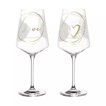 Бокал для вина LEONARDO Love, 560 мл, прозрачный, 2 предмета (1 комплект)