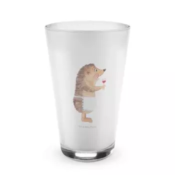 Бокал Mr. & Mrs. Panda Hedgehog Wine - прозрачный - подарок, хорошее настроение, подарок любителям вина, красное вино, стакан для капучино, животные мотивы, латте макиато, чашка для капучино, белый