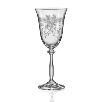 Бокалы для белого вина Бокал для вина Royal CP010 с единым орнаментом, 250 мл, набор из 6 шт. Bohemia Crystalex