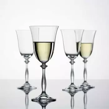 Бокалы для белого вина Бокал для вина Angela хрустальные бокалы 250 мл набор из 6 шт. Bohemia Crystalex