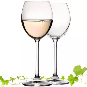 Бокалы для белого вина IMPERIAL 250 мл "Венеция" набор из 2-х бокалов для рислинга из хрустального стекла Фужеры можно мыть в посудомоечной машине IMPERIAL glass, прозрачный